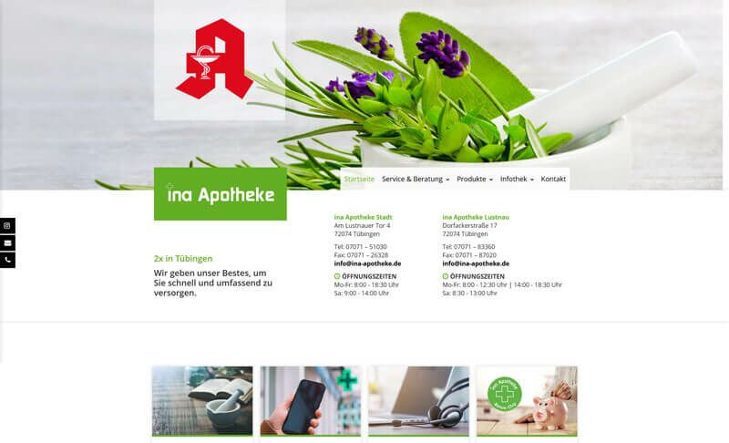 Webdesign Ina Apotheke